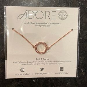 Adore stack & sparkle bracelet rose gold plating swarovski crystal